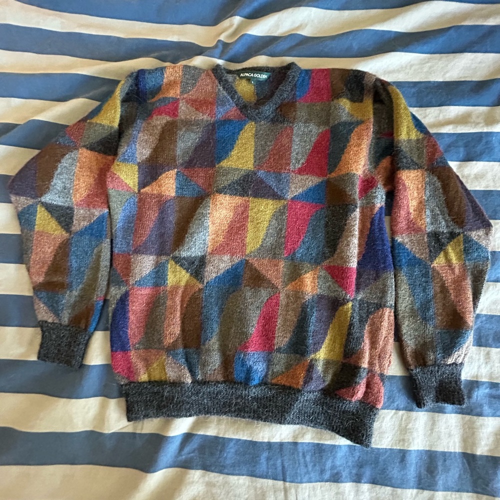 90s alpaca golden sweater